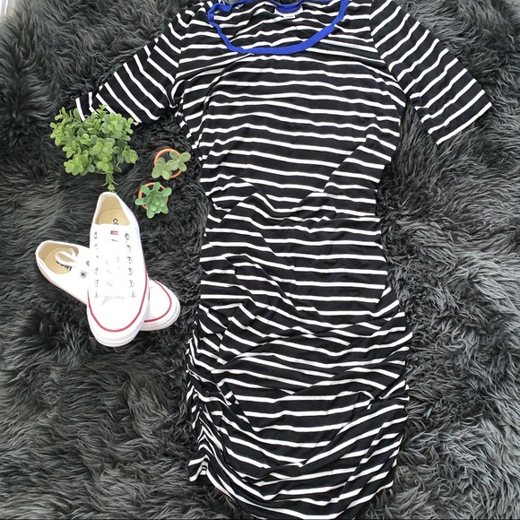 Motherhood Maternity Dresses & Skirts - Striped maternity bodycon